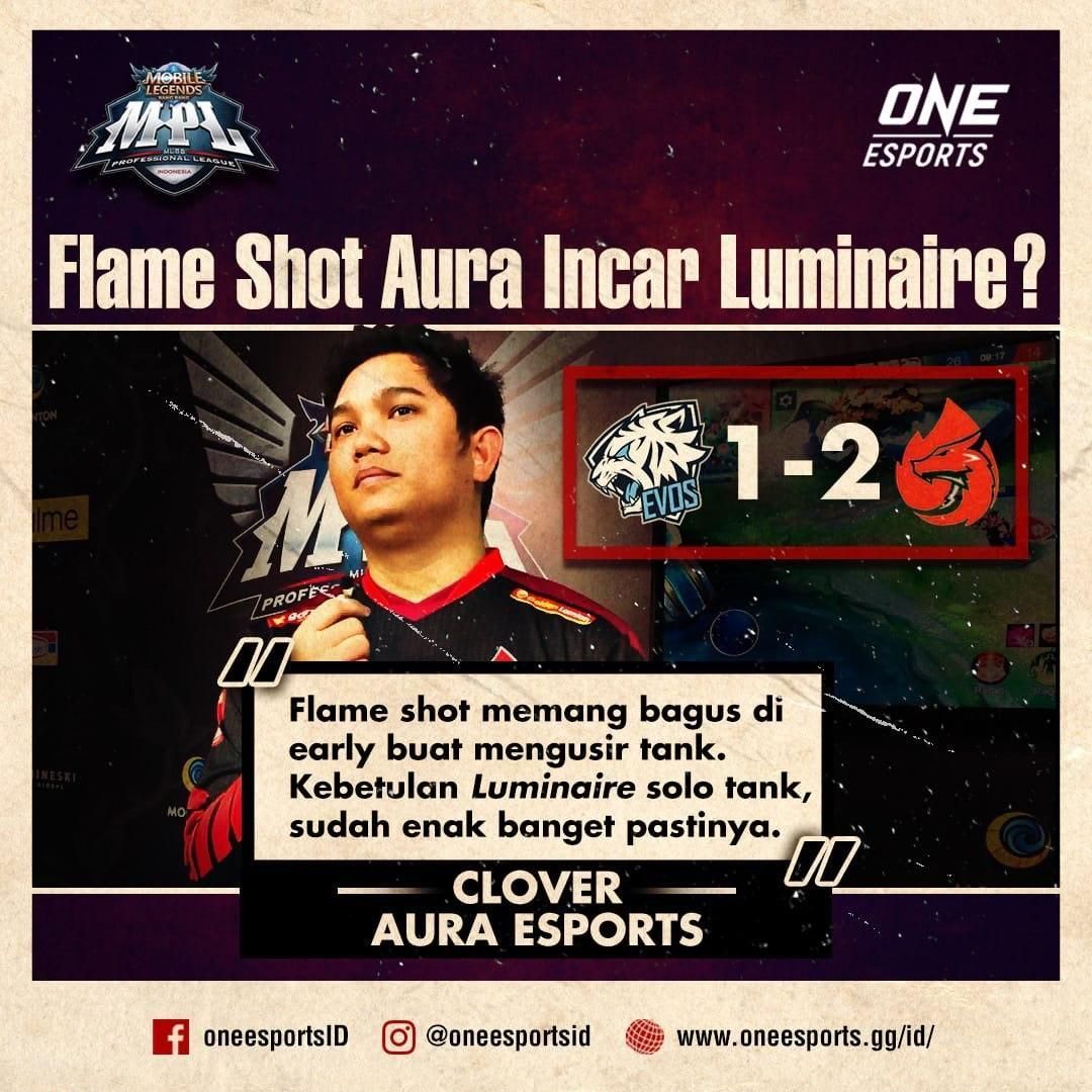 Flame Shot Aura Hancurkan EVOS Legends ONE Esports Indonesia