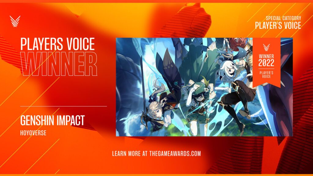 Hujan primogem gratis! Genshin Impact menang penghargaan The Game Award