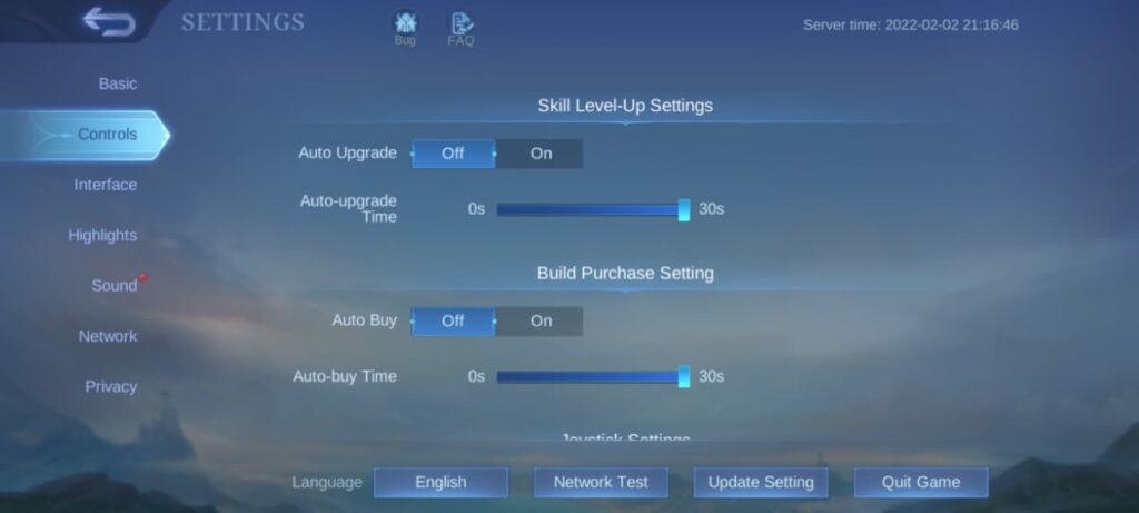 Purchase settings