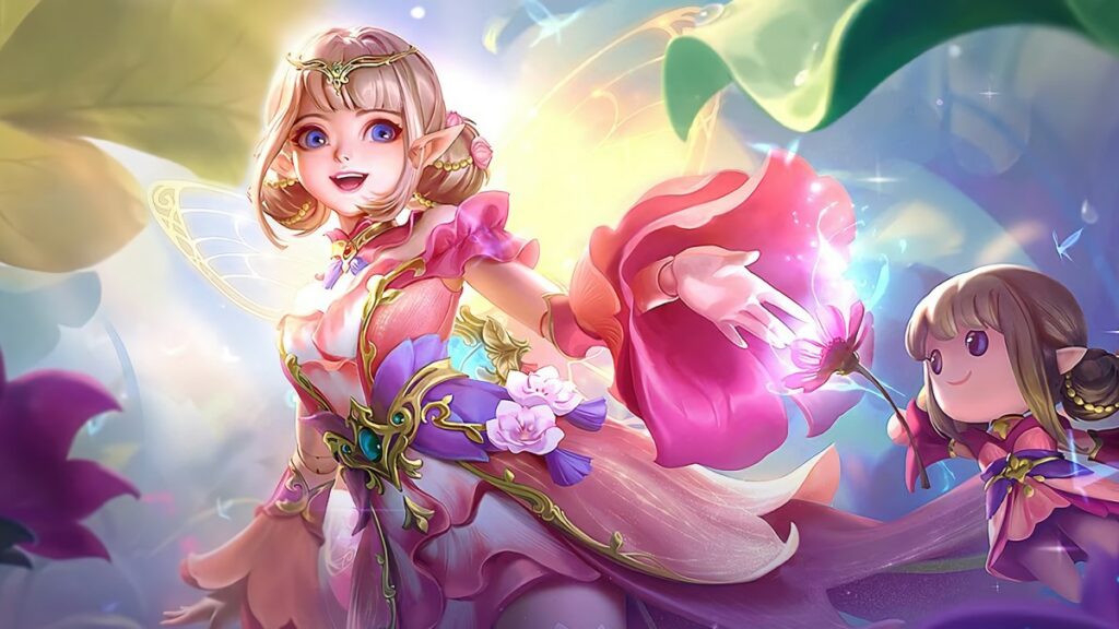 Mobile Legends, Angela Floral Elf, hero healer mlbb