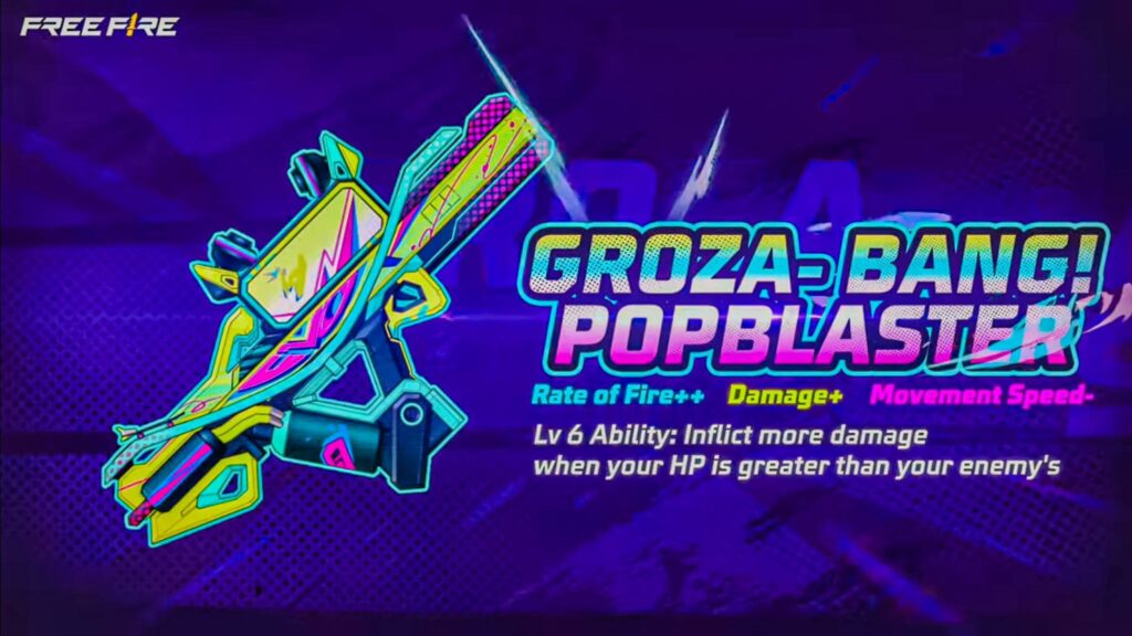 Evo Gun Free Fire, GROZA Free Fire, GROZA Bang! Popblaster, Free Fire