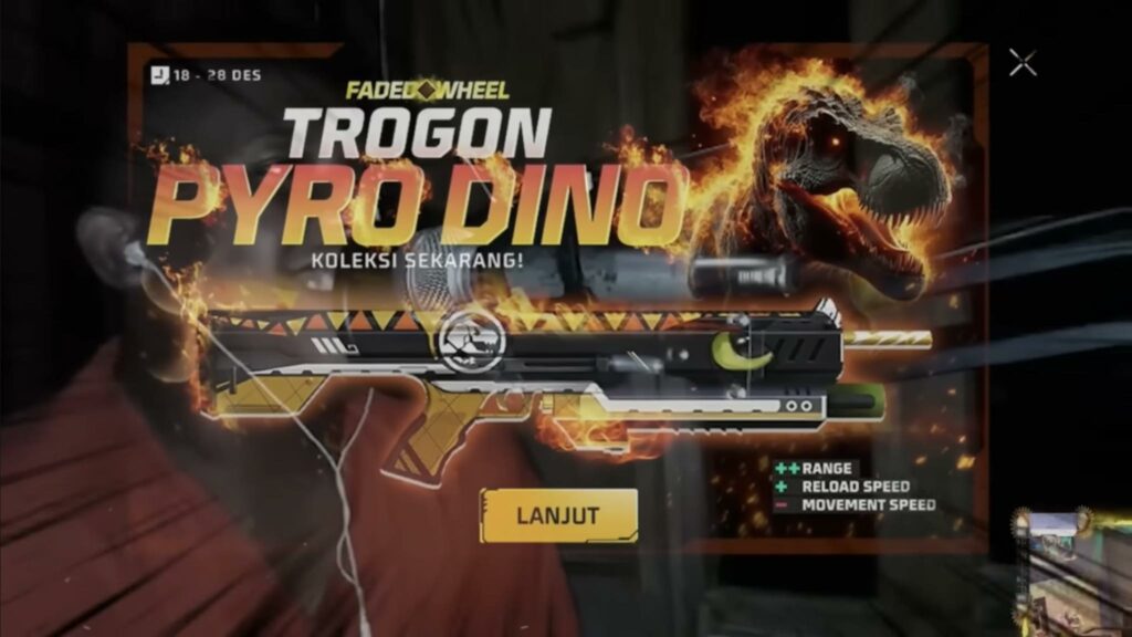 Penjelasan senjata Trogon Free Fire, Trogon Free Fire, Daftar skin Booyah Pass Free Fire, Free Fire