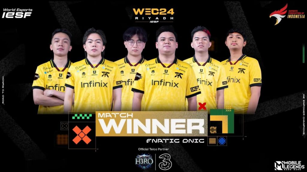 Mobile Legends, FNATIC ONIC, Seleknas timnas MLBB lolos ke IESF WEC 2024