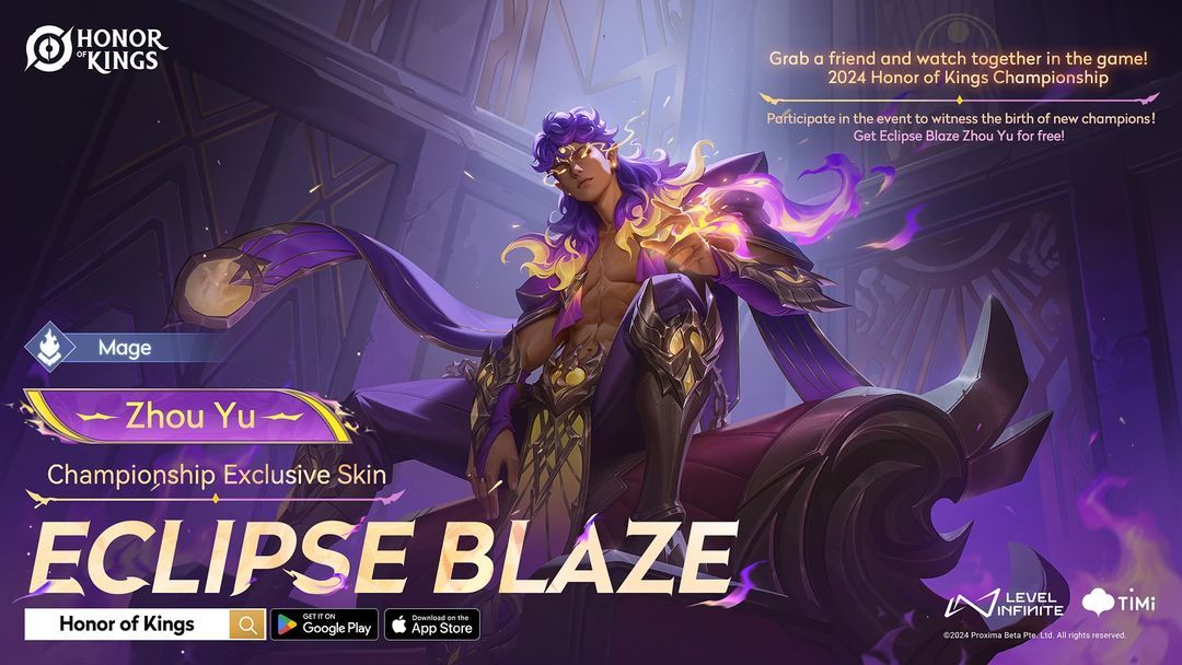 Gratis dan mudah, ini cara dapat skin Limited Zhou Yu Eclipse Blaze ...