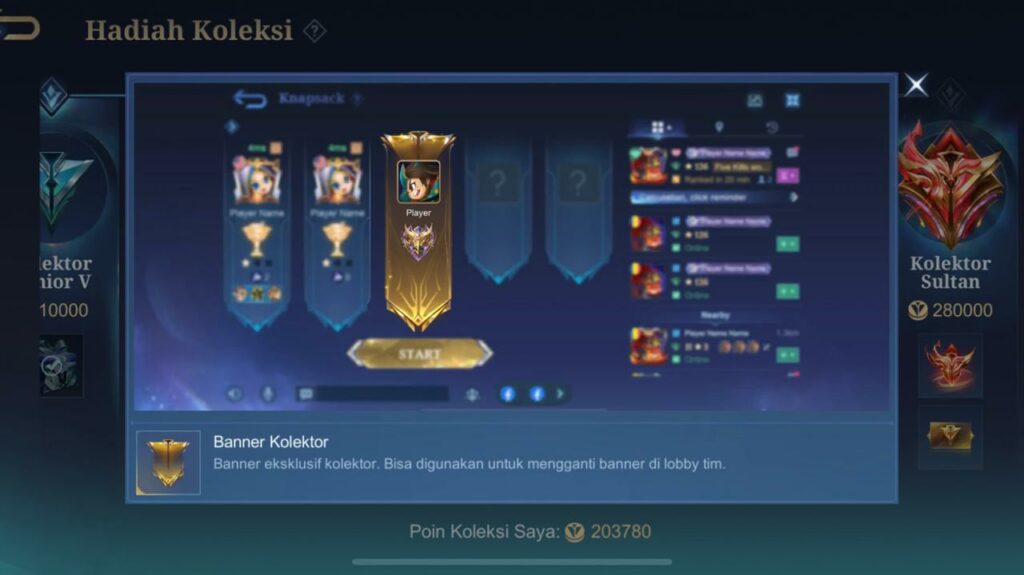 Mobile Legends, Poin Koleksi Skin MLBB