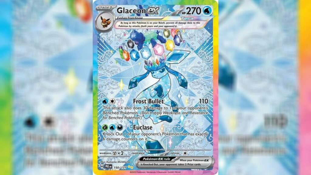 Pokemon TCG Prismatic Evolutions, Glaceon ex