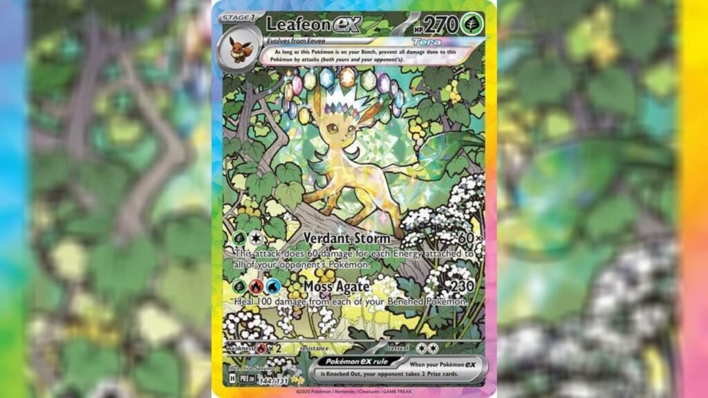 Pokemon TCG Prismatic Evolutions, Leafeon ex