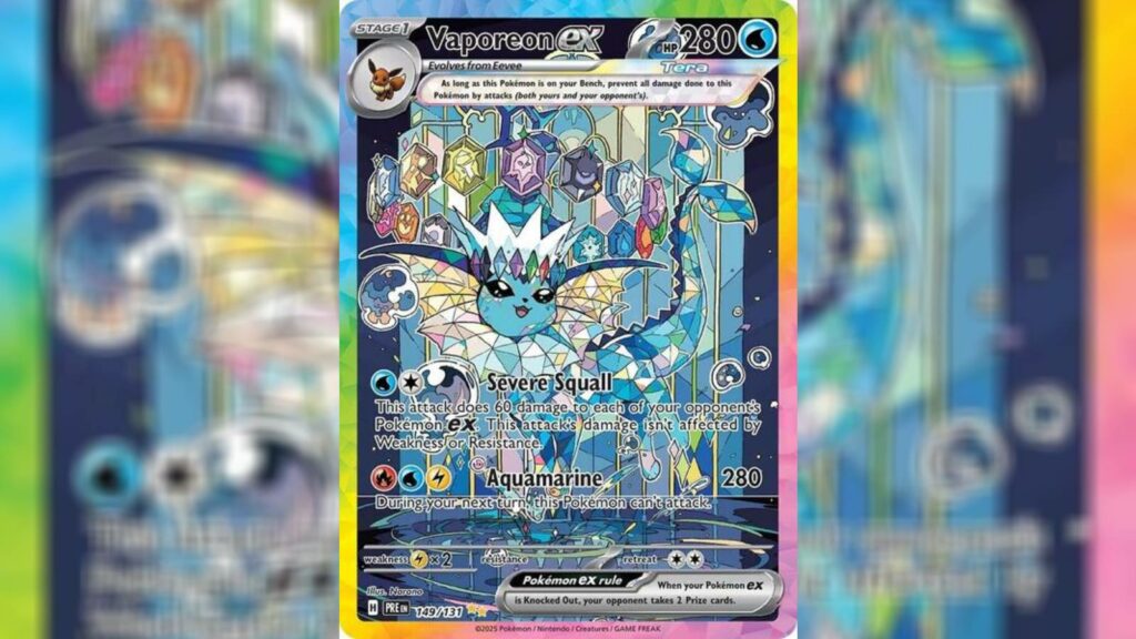 Pokemon TCG Prismatic Evolutions, Vaporeon ex